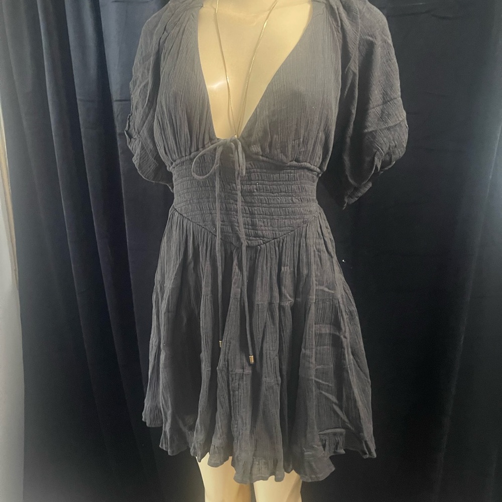 Free People Charcoal Mini Dress